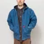Dickies Lined Denim Hooded Bomber Jacket Classic Blue