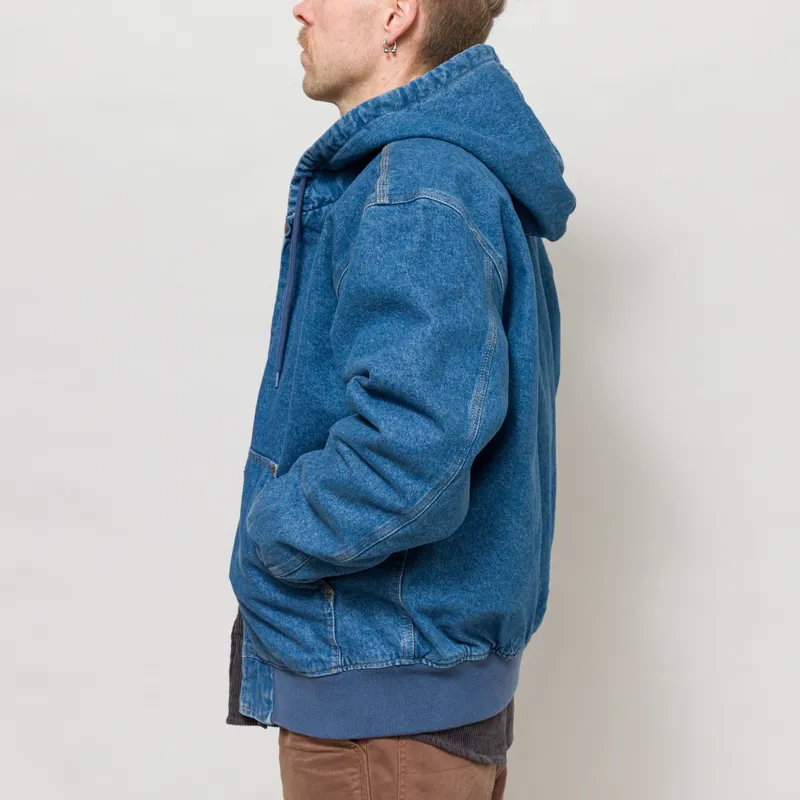 Dickies Lined Denim Hooded Bomber Jacket Classic Blue-2