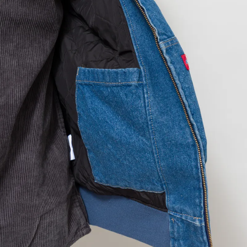 Dickies Lined Denim Hooded Bomber Jacket Classic Blue-6