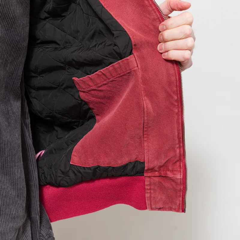 Dickies Lined Denim Hooded Bomber Jacket Garnet-7