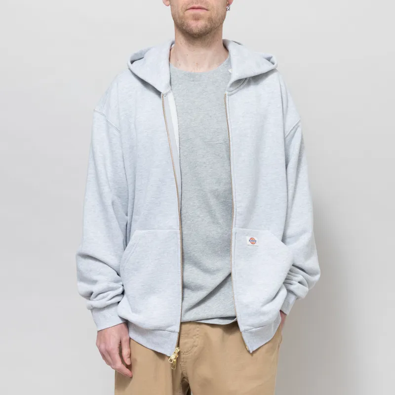Dickies Fostoria Zip Pullover Hoodie Light Grey