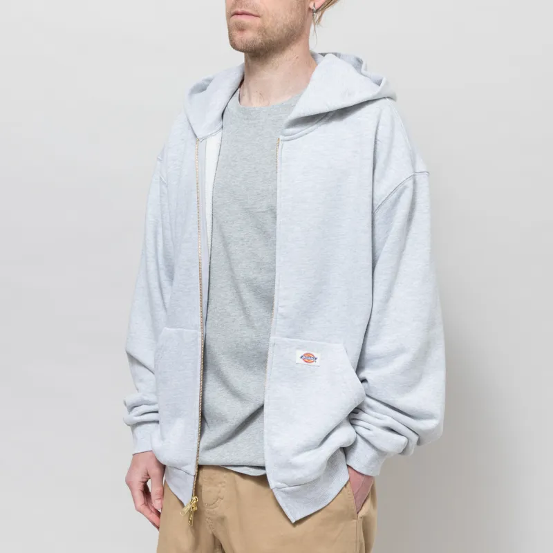 Dickies Fostoria Zip Pullover Hoodie Light Grey-1