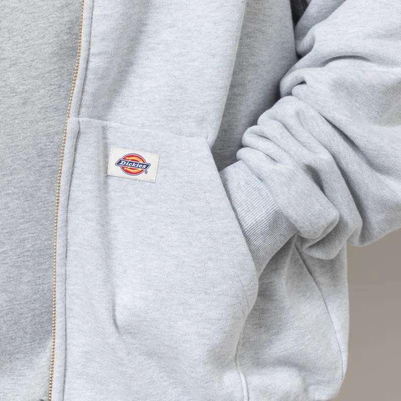 Dickies Fostoria Zip Pullover Hoodie Light Grey-4