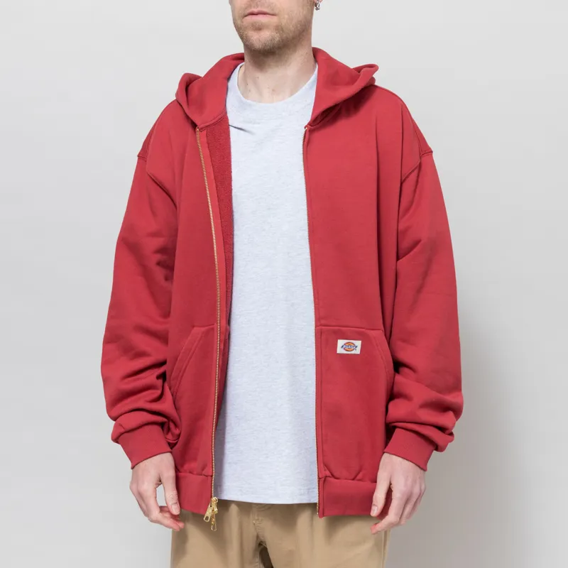 Dickies Fostoria Zip Pullover Hoodie Garnet