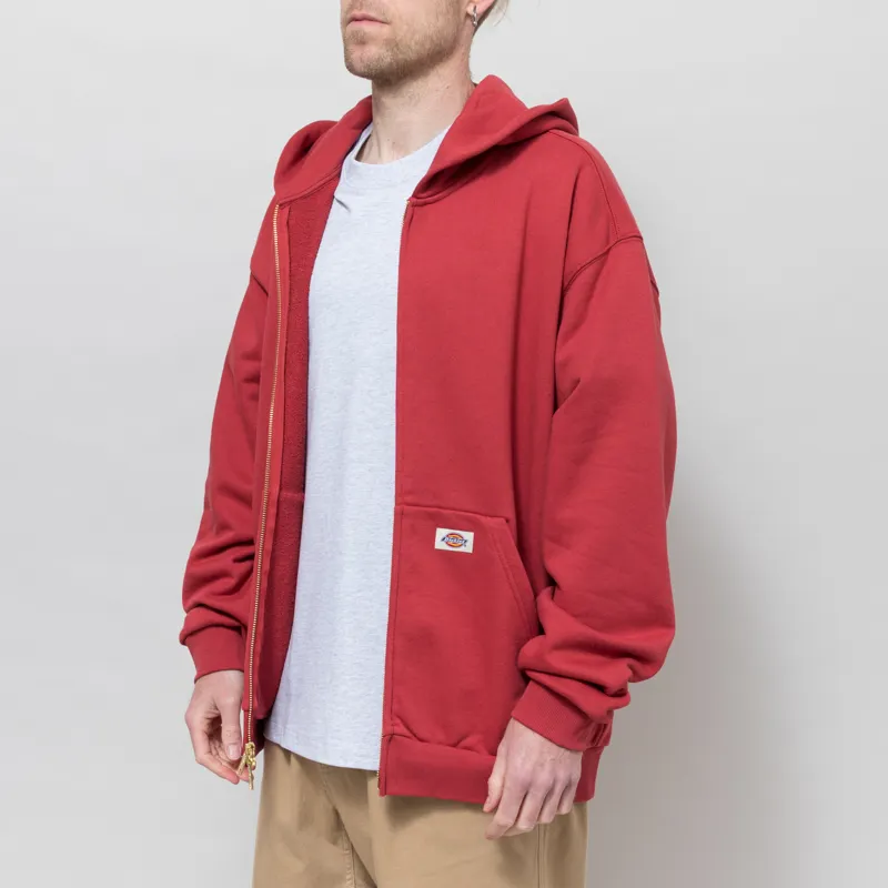 Dickies Fostoria Zip Pullover Hoodie Garnet-1