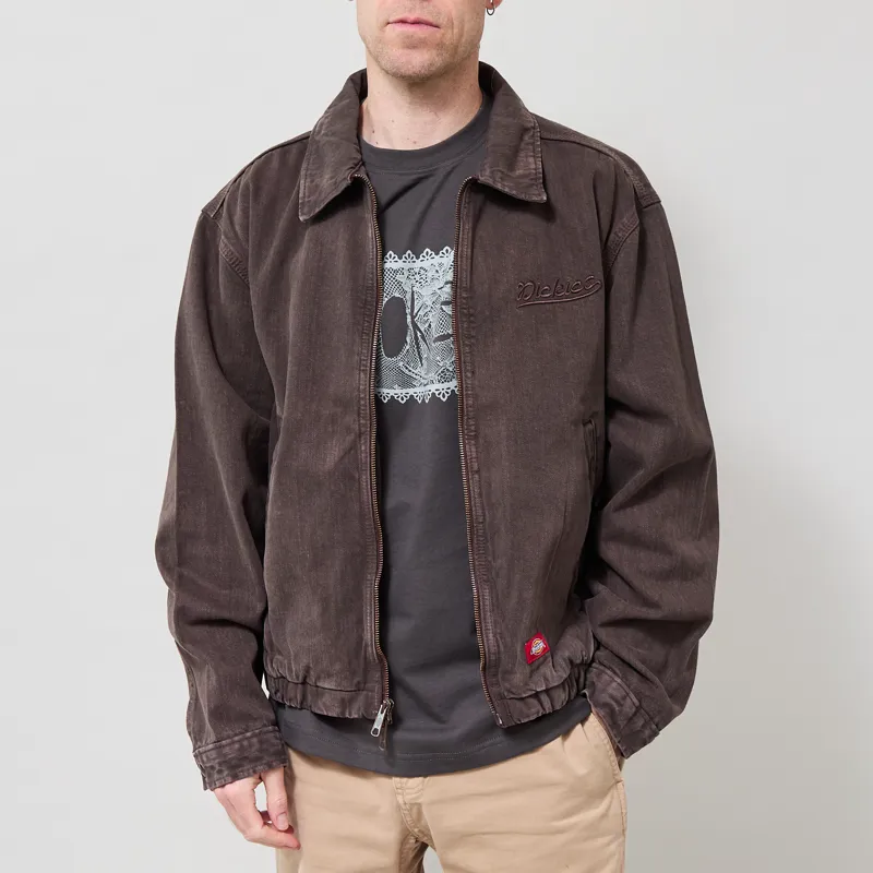 Dickies Edgewood Unlined Denim Jacket Dark Brown-1