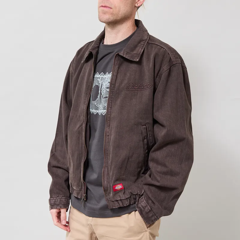 Dickies Edgewood Unlined Denim Jacket Dark Brown