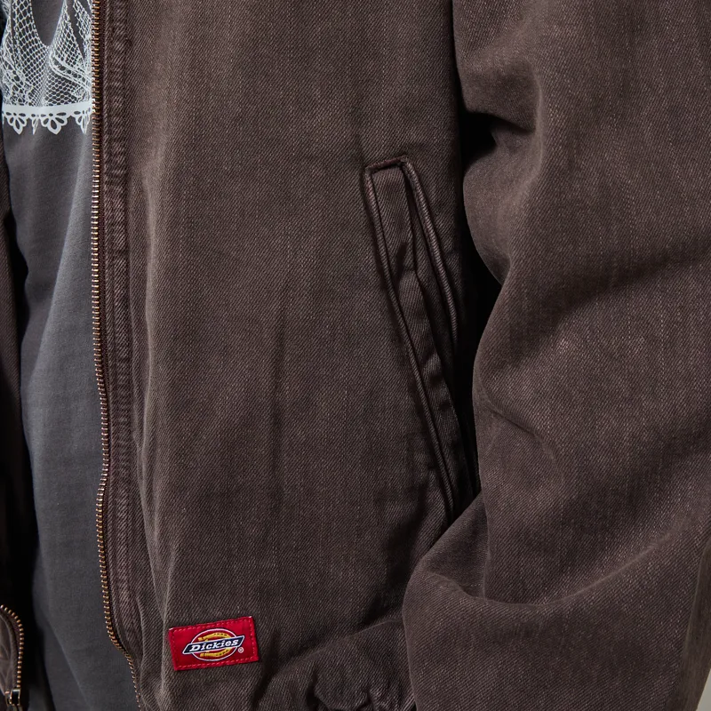 Dickies Edgewood Unlined Denim Jacket Dark Brown-5