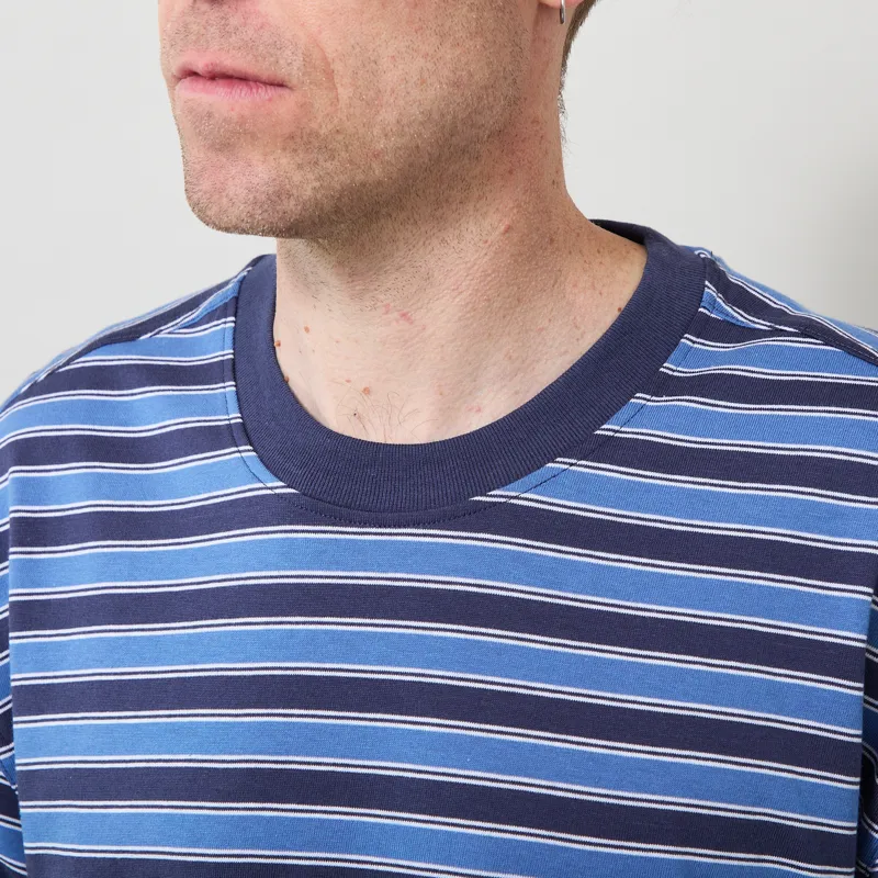Dickies Stripe T Shirt Navy Blue-3