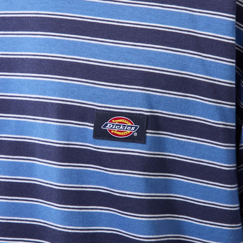 Dickies Stripe T Shirt Navy Blue-4