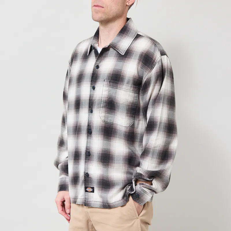 Dickies Gulfport Flannel Shirt Black-1