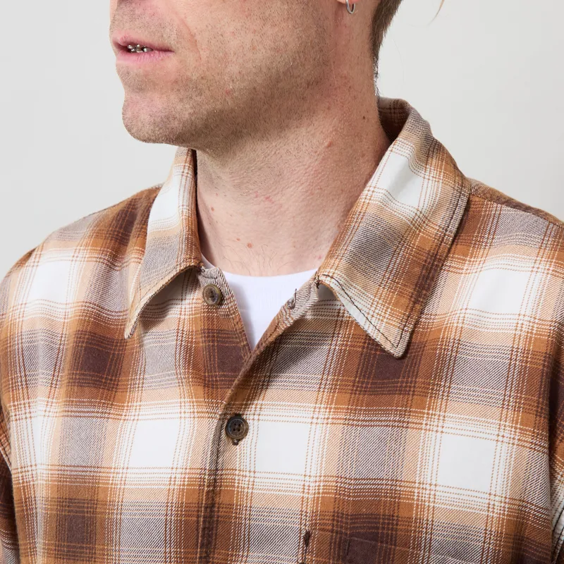 Dickies Gulfport Flannel Shirt Chocolate Brown-3
