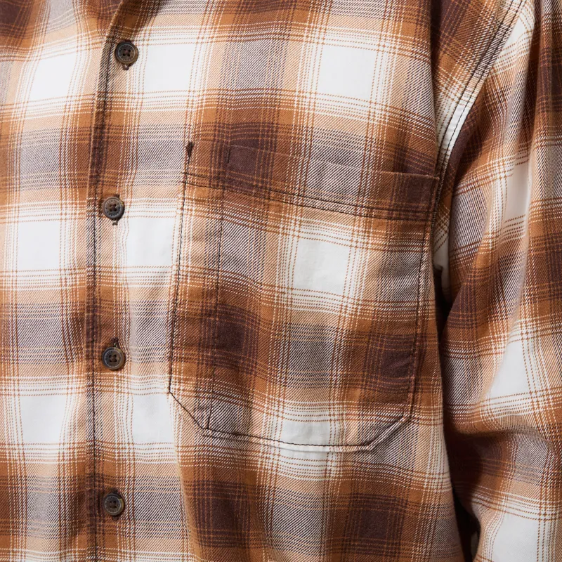 Dickies Gulfport Flannel Shirt Chocolate Brown-4