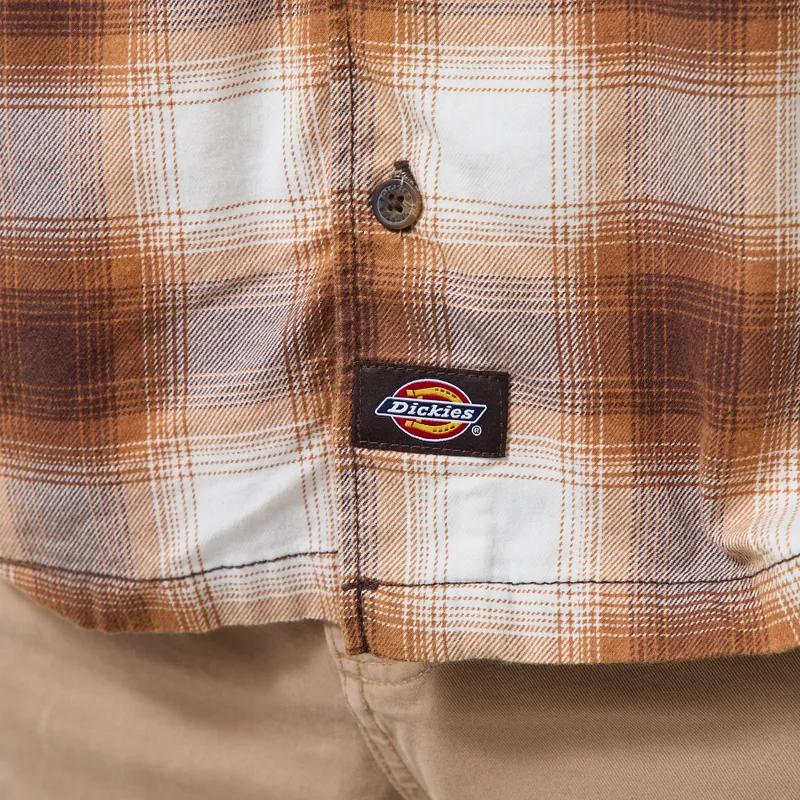 Dickies Gulfport Flannel Shirt Chocolate Brown-5