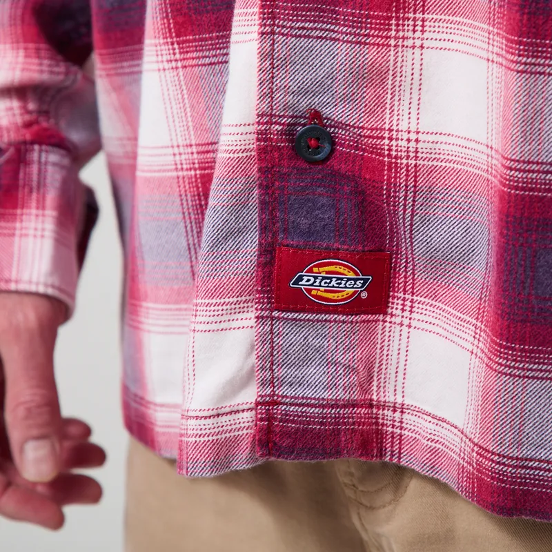 Dickies Gulfport Flannel Shirt Deep Claret-6