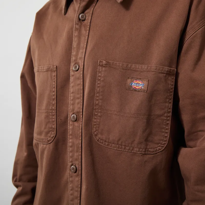 Dickies 247 Garment Dyed Work Shirt Timber Brown-4