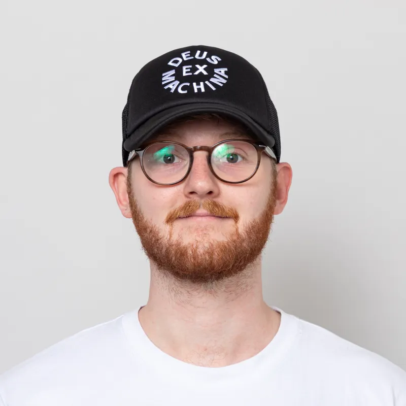 Deus Ex Machina Circle Logo Trucker Black-1