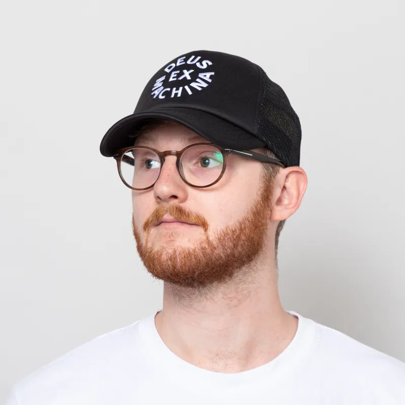 Deus Ex Machina Circle Logo Trucker Black