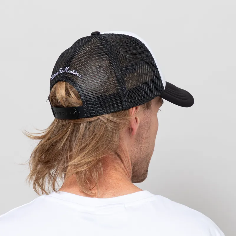 Deus Ex Machina Circle Logo Trucker Black White-2