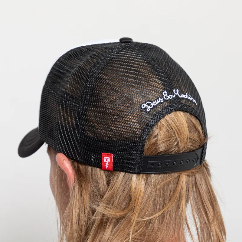 Deus Ex Machina Circle Logo Trucker Black White-4