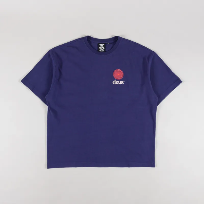 Deus Ex Machina Strata T Shirt Patriot Blue-1