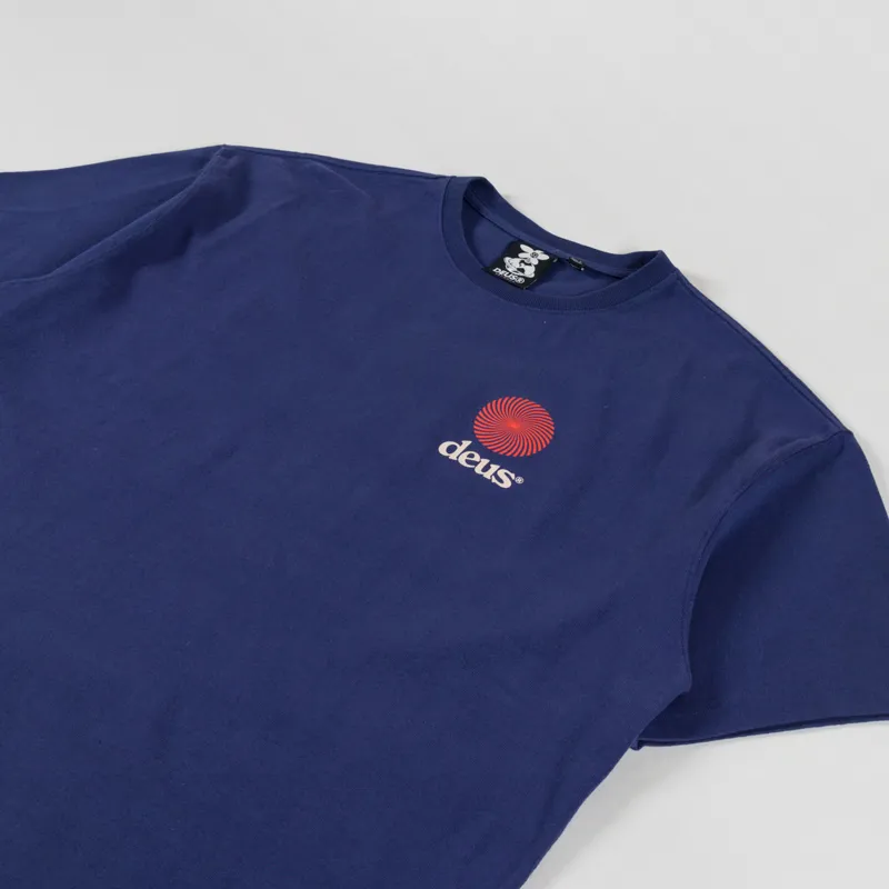 Deus Ex Machina Strata T Shirt Patriot Blue-3