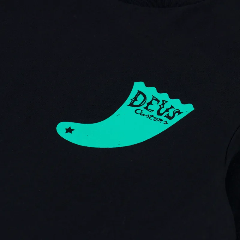 Deus Ex Machina Single Fin T Shirt Black-2
