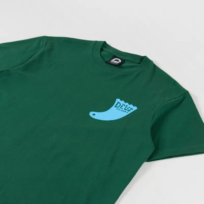 Deus Ex Machina Single Fin T Shirt Hillside Green-1