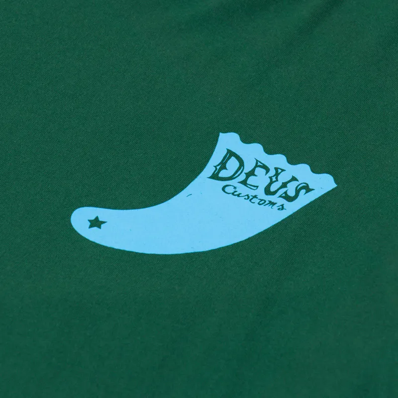 Deus Ex Machina Single Fin T Shirt Hillside Green-2
