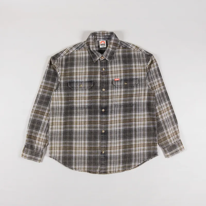 Deus Ex Machina Vacay Check Shirt Grey