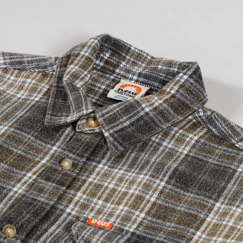 Deus Ex Machina Vacay Check Shirt Grey-4