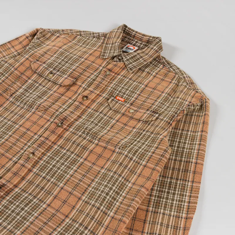 Deus Ex Machina Vacay Check Shirt Orange-3