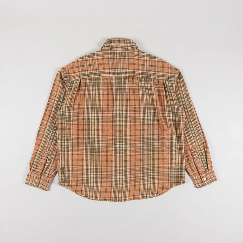 Deus Ex Machina Vacay Check Shirt Orange-1