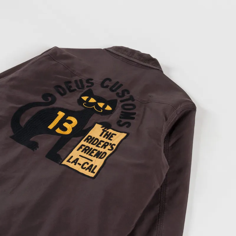 Deus Ex Machina Super Stitious Jacket Chocolate Brown-3