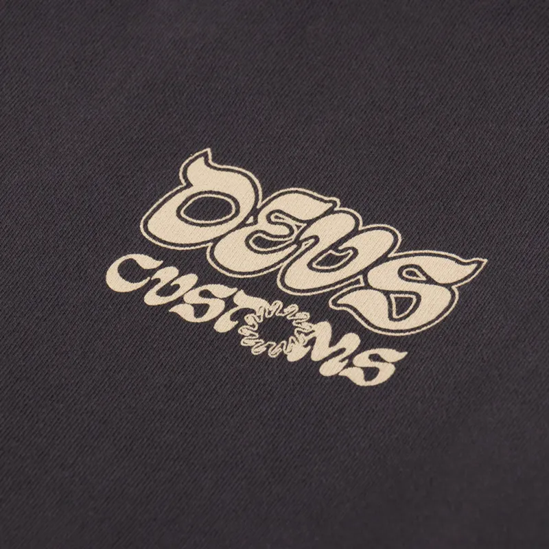 Deus Ex Machina Mens Rinse Wash Crewneck Sweatshirt Anthracite Deus Ex Machina Mens Rinse Wash Crewneck Sweatshirt Anthracite