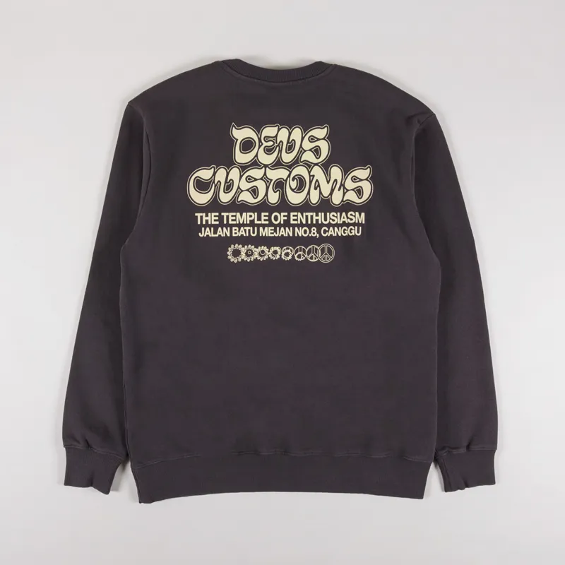 Deus Ex Machina Rinse Wash Crew Anthracite