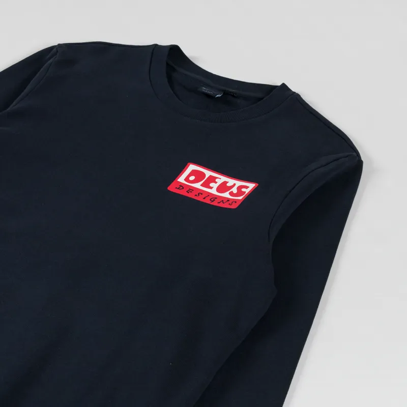 Deus Ex Machina Nice To See You Crew Sweat Black-2