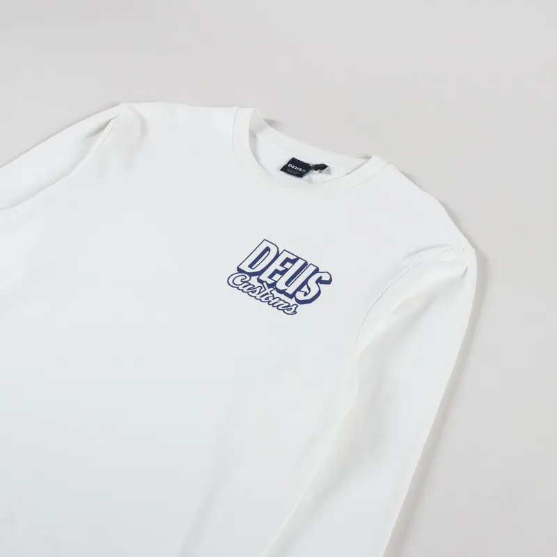 Deus Ex Machina Ever Seen Crew Vintage White-4