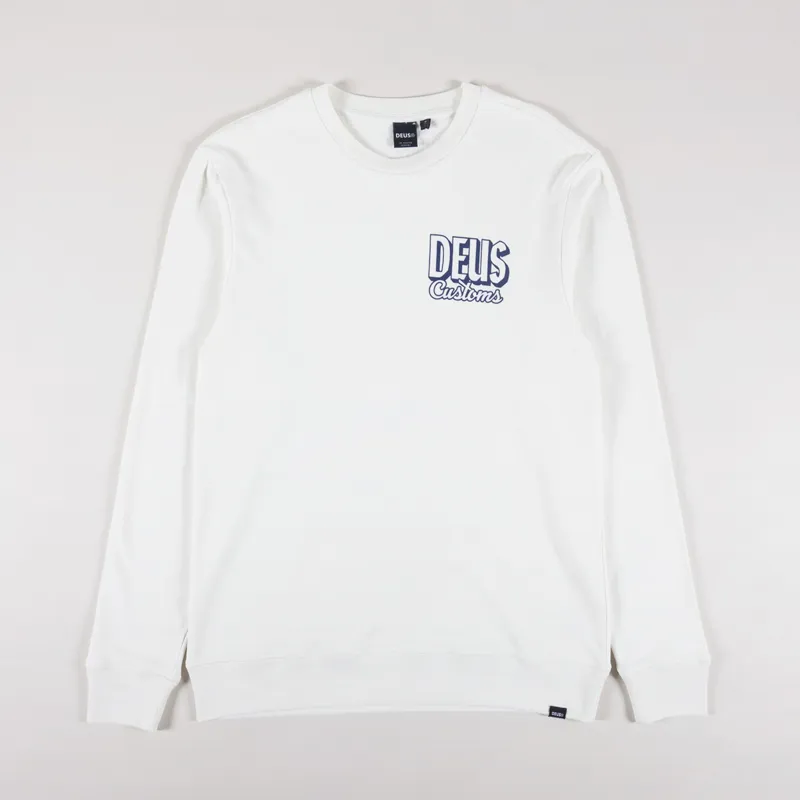 Deus Ex Machina Ever Seen Crew Vintage White-1