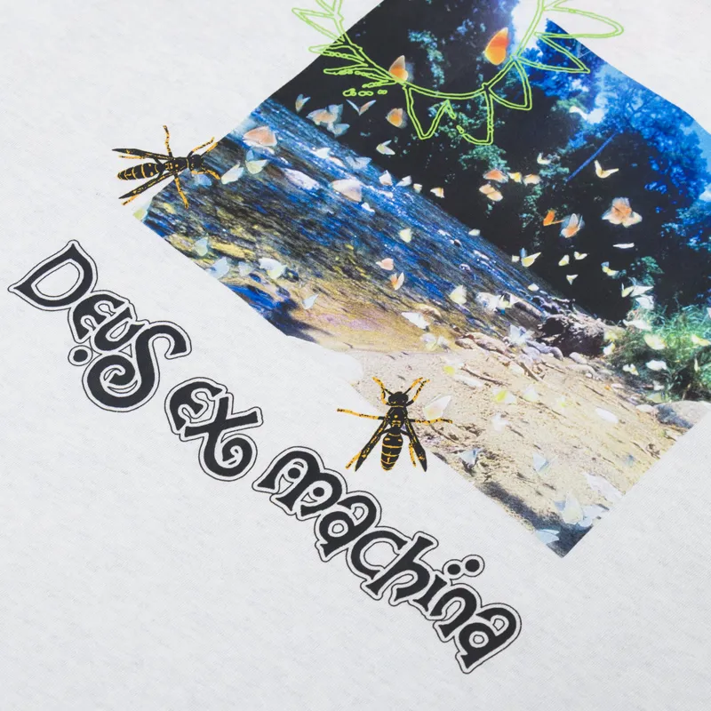 Deus Ex Machina Migration Long Sleeve T Shirt Light Grey Marl-5