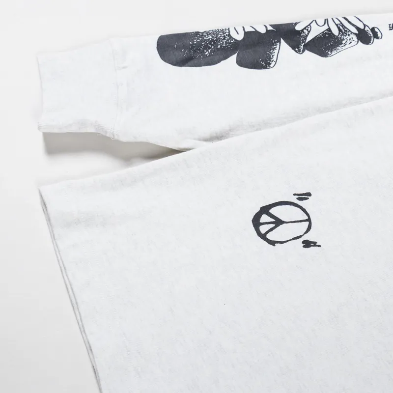 Deus Ex Machina Migration Long Sleeve T Shirt Light Grey Marl-7