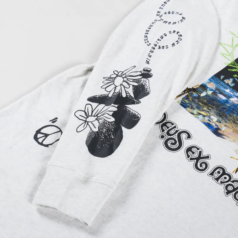 Deus Ex Machina Migration Long Sleeve T Shirt Light Grey Marl-6