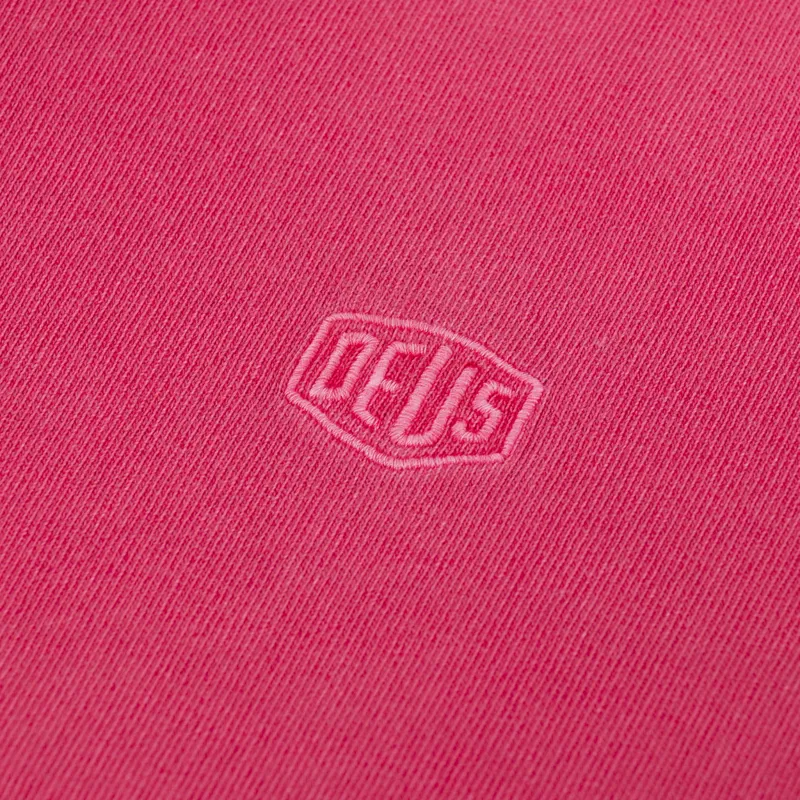 Deus Ex Machina Shield Garment Dyed T Shirt Lava Falls Red-2