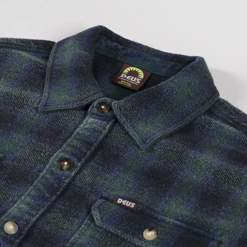 Deus Ex Machina Too Busy To Work Check Shirt Black Check-3