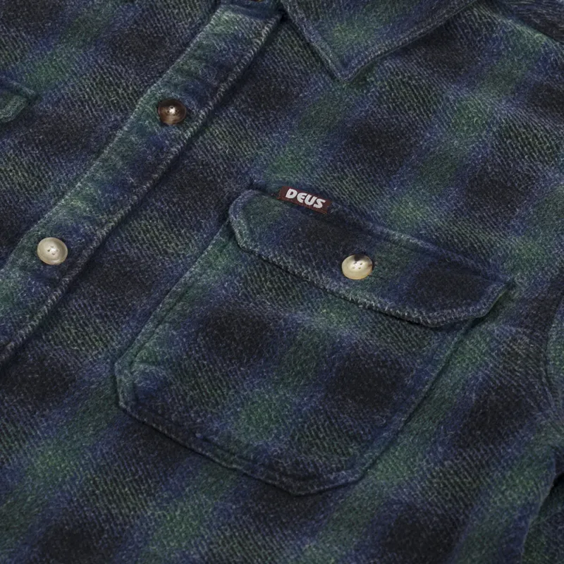 Deus Ex Machina Too Busy To Work Check Shirt Black Check-4