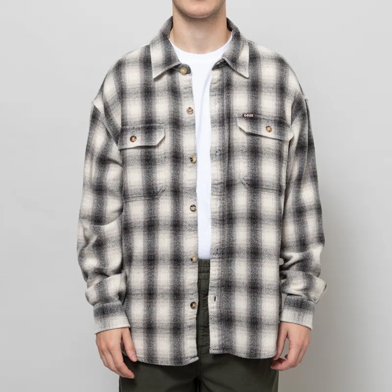 Deus Ex Machina Too Busy To Work Check Shirt White Check