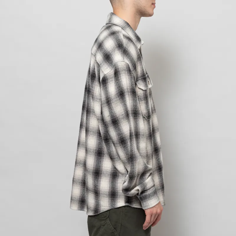 Deus Ex Machina Too Busy To Work Check Shirt White Check-5