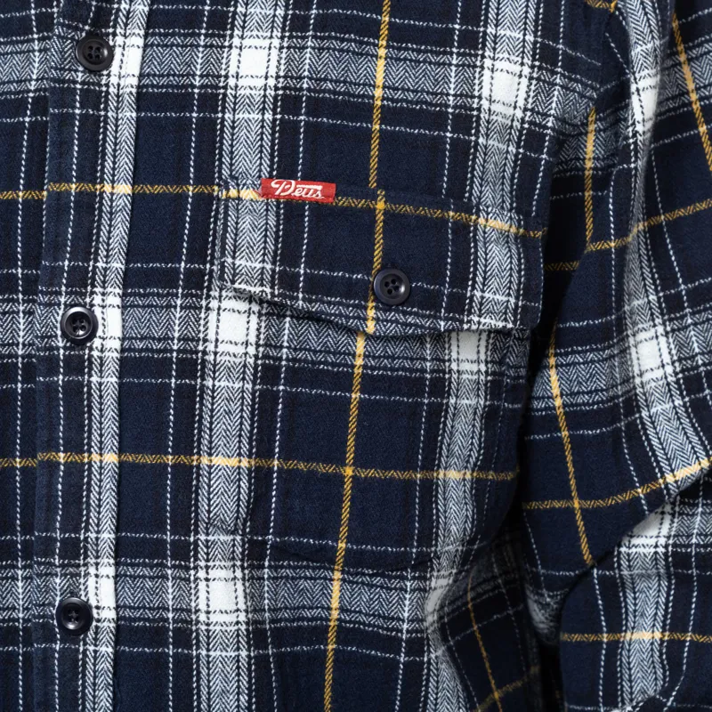 Deus Ex Machina Jermaine Check Shirt Blue-7