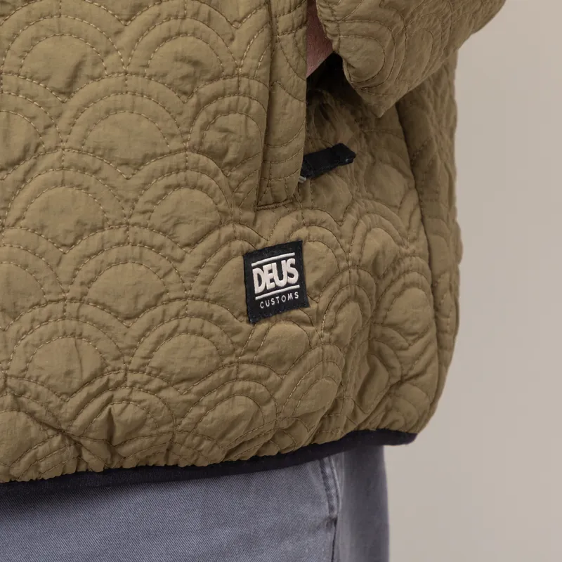 Deus Ex Machina Nihon Reversible Liner Dark Olive-11