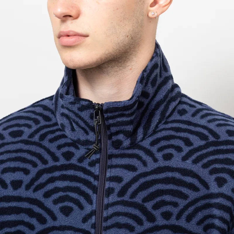 Deus Ex Machina Nihon Zip Fleece Navy-5